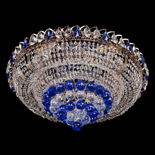 Люстра Кольцо пирамида шар 40 мм синяя в Самаре Гусь Хрустальный