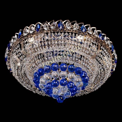 Люстра Кольцо пирамида шар 40 мм синяя в Самаре Гусь Хрустальный