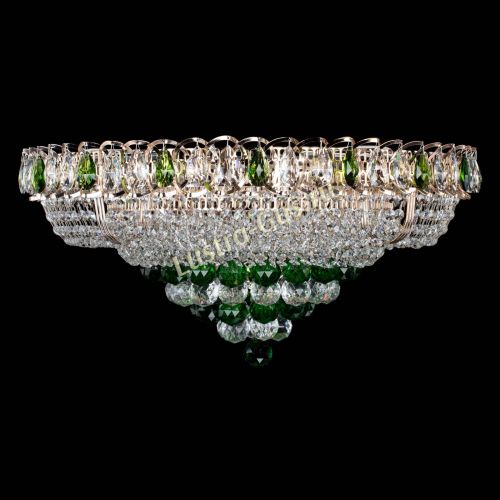 Люстра Кольцо пирамида шар 40 мм зеленая в Самаре Гусь Хрустальный