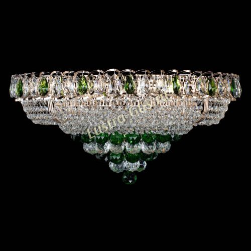 Люстра Кольцо пирамида шар 40 мм зеленая в Самаре Гусь Хрустальный