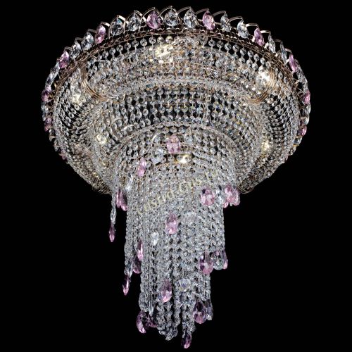 Люстра Кольцо №10 розовая в Самаре Гусь Хрустальный