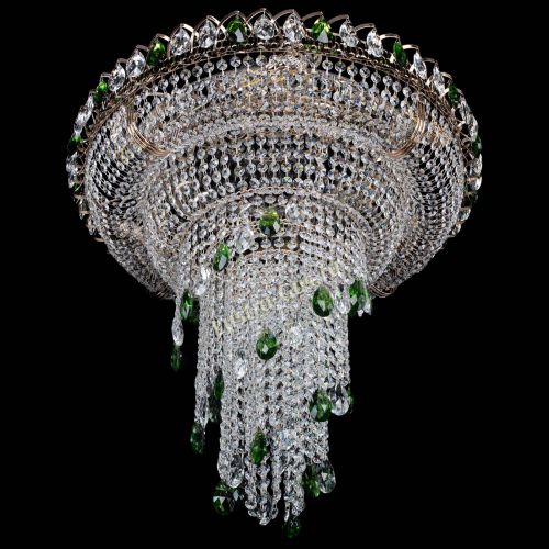 Люстра Кольцо №10 зеленая в Самаре Гусь Хрустальный