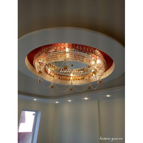 Люстра Кольцо Блин 1000 мм в Самаре Гусь Хрустальный