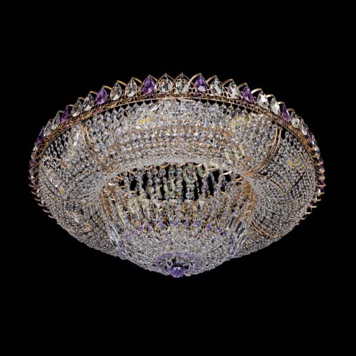 Люстра Кольцо Классика фиолетовая 800 мм в Самаре Гусь Хрустальный