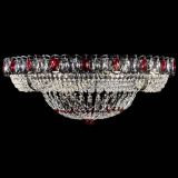 Люстра Кольцо Классика №8 Черная с красными подвесками в Самаре