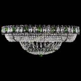 Люстра Кольцо Классика №8 Черная с зелеными подвесками в Самаре