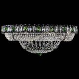 Люстра Кольцо Классика №8 Черная с зелеными подвесками в Самаре