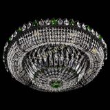 Люстра Кольцо Классика №8 Черная с зелеными подвесками в Самаре