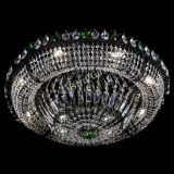 Люстра Кольцо Классика №8 Черная с зелеными подвесками в Самаре