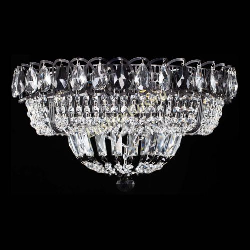 Люстра Кольцо Классика Черная с черными подвесками в Самаре Гусь Хрустальный