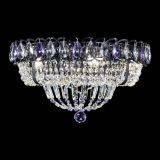 Люстра Кольцо Классика Черная с фиолетовыми подвесками в Самаре