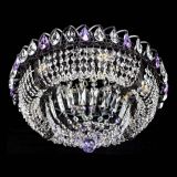 Люстра Кольцо Классика Черная с фиолетовыми подвесками в Самаре