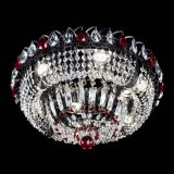 Люстра Кольцо Классика Черная с красными подвесками в Самаре