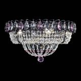 Люстра Кольцо Классика Черная с розовыми подвесками в Самаре