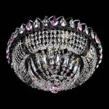 Люстра Кольцо Классика Черная с розовыми подвесками в Самаре