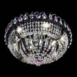 Люстра Кольцо Классика Черная с розовыми подвесками в Самаре