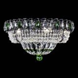 Люстра Кольцо Классика Черная с зелеными подвесками в Самаре