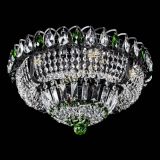 Люстра Кольцо Классика Черная с зелеными подвесками в Самаре