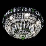 Люстра Кольцо Классика Черная с зелеными подвесками в Самаре