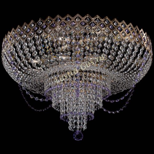 Люстра Корона №11 фиолетовая в Самаре Гусь Хрустальный