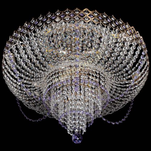 Люстра Корона №11 фиолетовая в Самаре Гусь Хрустальный
