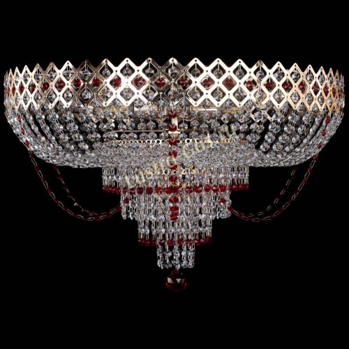 Люстра Корона №11 красная в Самаре Гусь Хрустальный