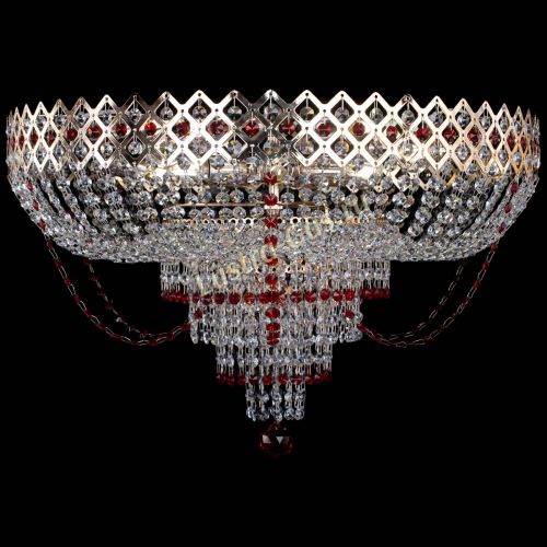 Люстра Корона №11 красная в Самаре Гусь Хрустальный