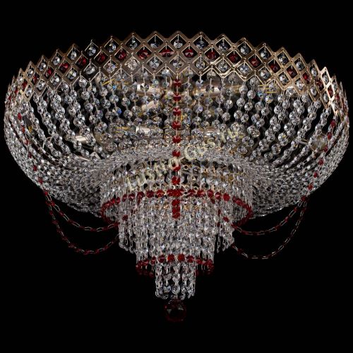 Люстра Корона №11 красная в Самаре Гусь Хрустальный