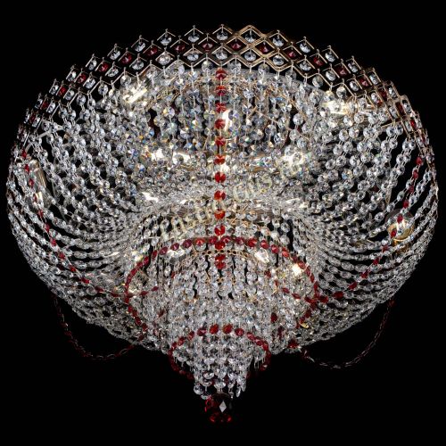 Люстра Корона №11 красная в Самаре Гусь Хрустальный
