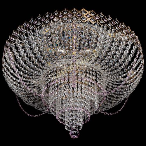 Люстра Корона №11 розовая в Самаре Гусь Хрустальный