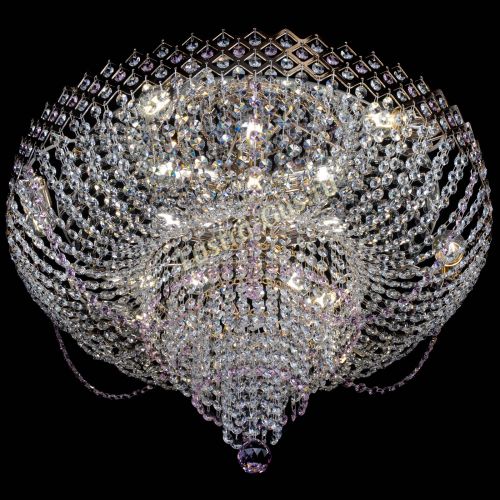 Люстра Корона №11 розовая в Самаре Гусь Хрустальный