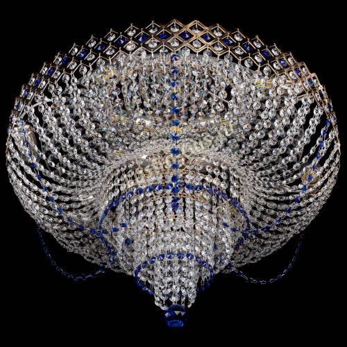 Люстра Корона №11 синяя в Самаре Гусь Хрустальный