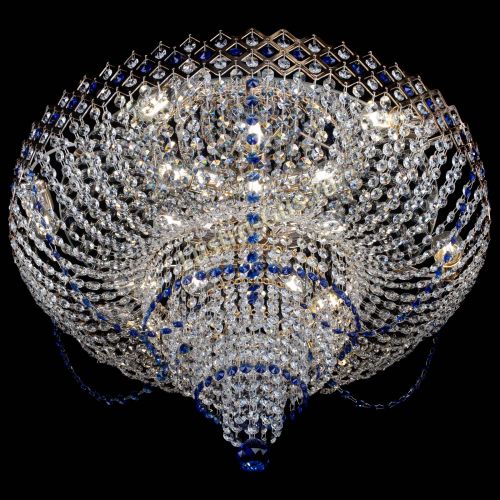 Люстра Корона №11 синяя в Самаре Гусь Хрустальный
