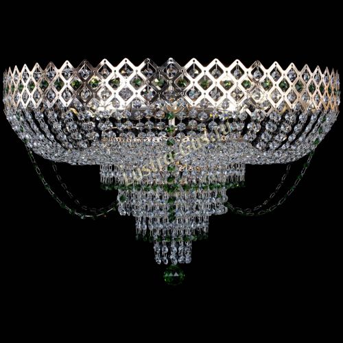 Люстра Корона №11 зеленая в Самаре Гусь Хрустальный