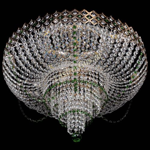 Люстра Корона №11 зеленая в Самаре Гусь Хрустальный