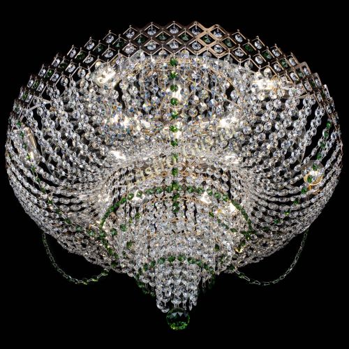 Люстра Корона №11 зеленая в Самаре Гусь Хрустальный