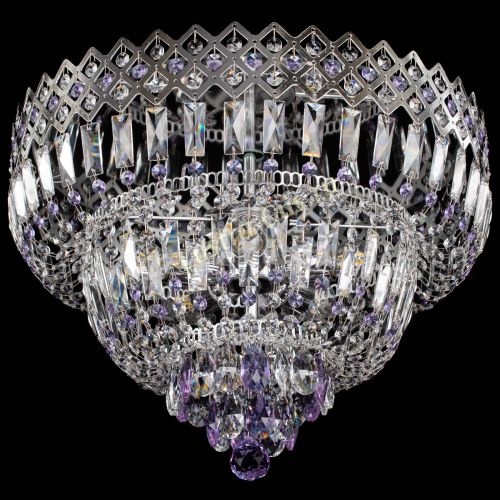 Люстра Корона №5 фиолетовая в Самаре Гусь Хрустальный
