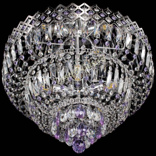 Люстра Корона №5 фиолетовая в Самаре Гусь Хрустальный