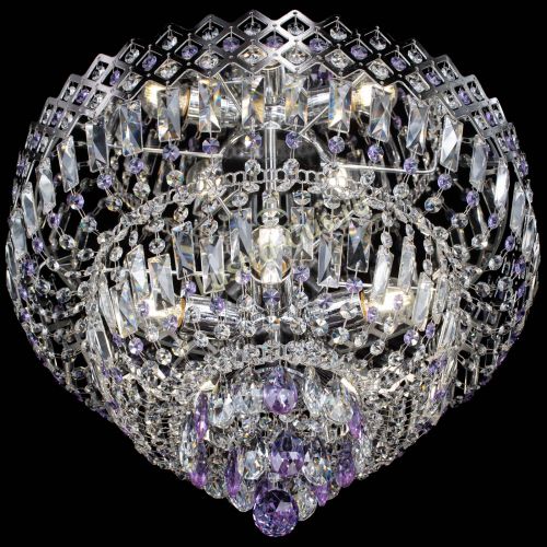 Люстра Корона №5 фиолетовая в Самаре Гусь Хрустальный