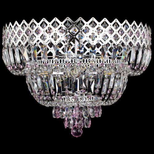 Люстра Корона №5 розовая в Самаре Гусь Хрустальный