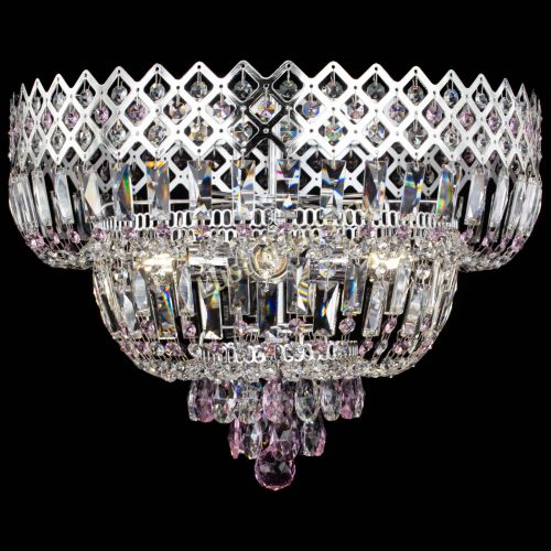 Люстра Корона №5 розовая в Самаре Гусь Хрустальный