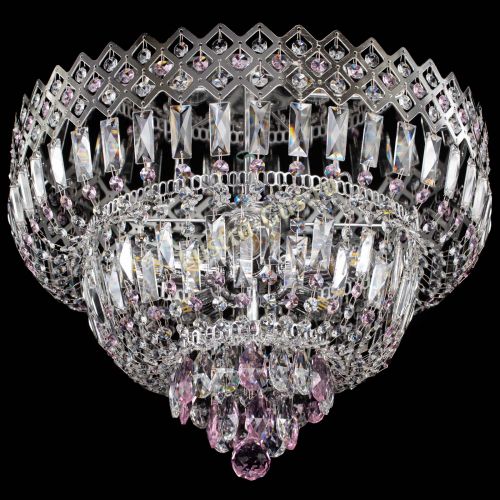 Люстра Корона №5 розовая в Самаре Гусь Хрустальный