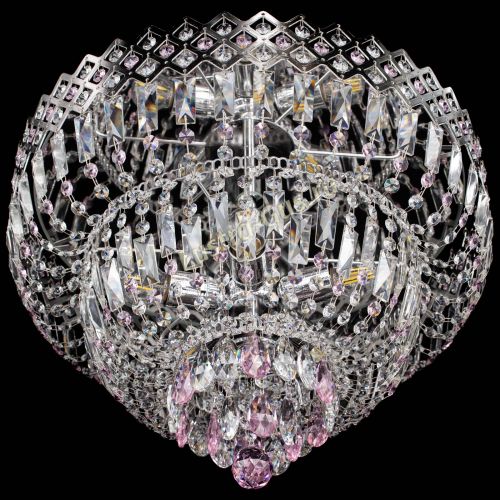 Люстра Корона №5 розовая в Самаре Гусь Хрустальный