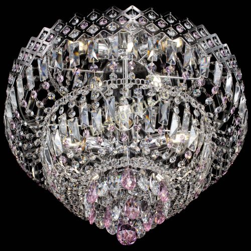 Люстра Корона №5 розовая в Самаре Гусь Хрустальный