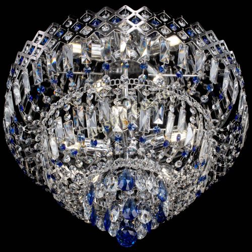 Люстра Корона №5 синяя в Самаре Гусь Хрустальный