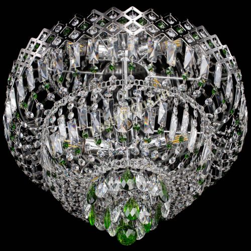 Люстра Корона №5 зеленая в Самаре Гусь Хрустальный