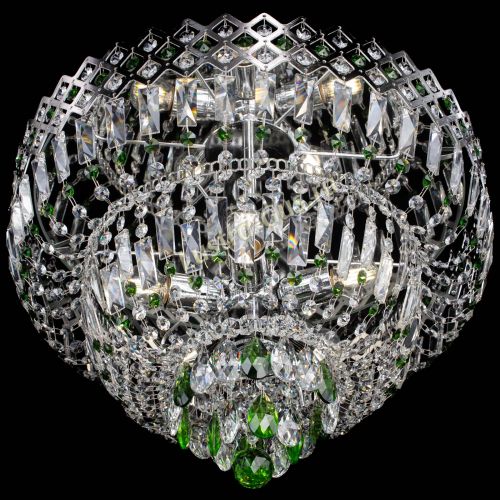 Люстра Корона №5 зеленая в Самаре Гусь Хрустальный