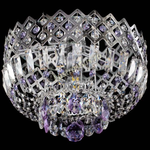 Люстра Корона пластинка №1 фиолетовая в Самаре Гусь Хрустальный