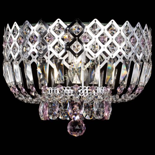 Люстра Корона пластинка №1 розовая в Самаре Гусь Хрустальный