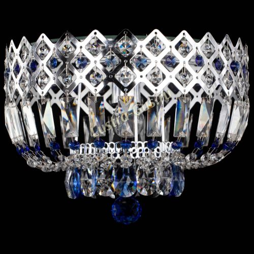 Люстра Корона пластинка №1 синяя в Самаре Гусь Хрустальный